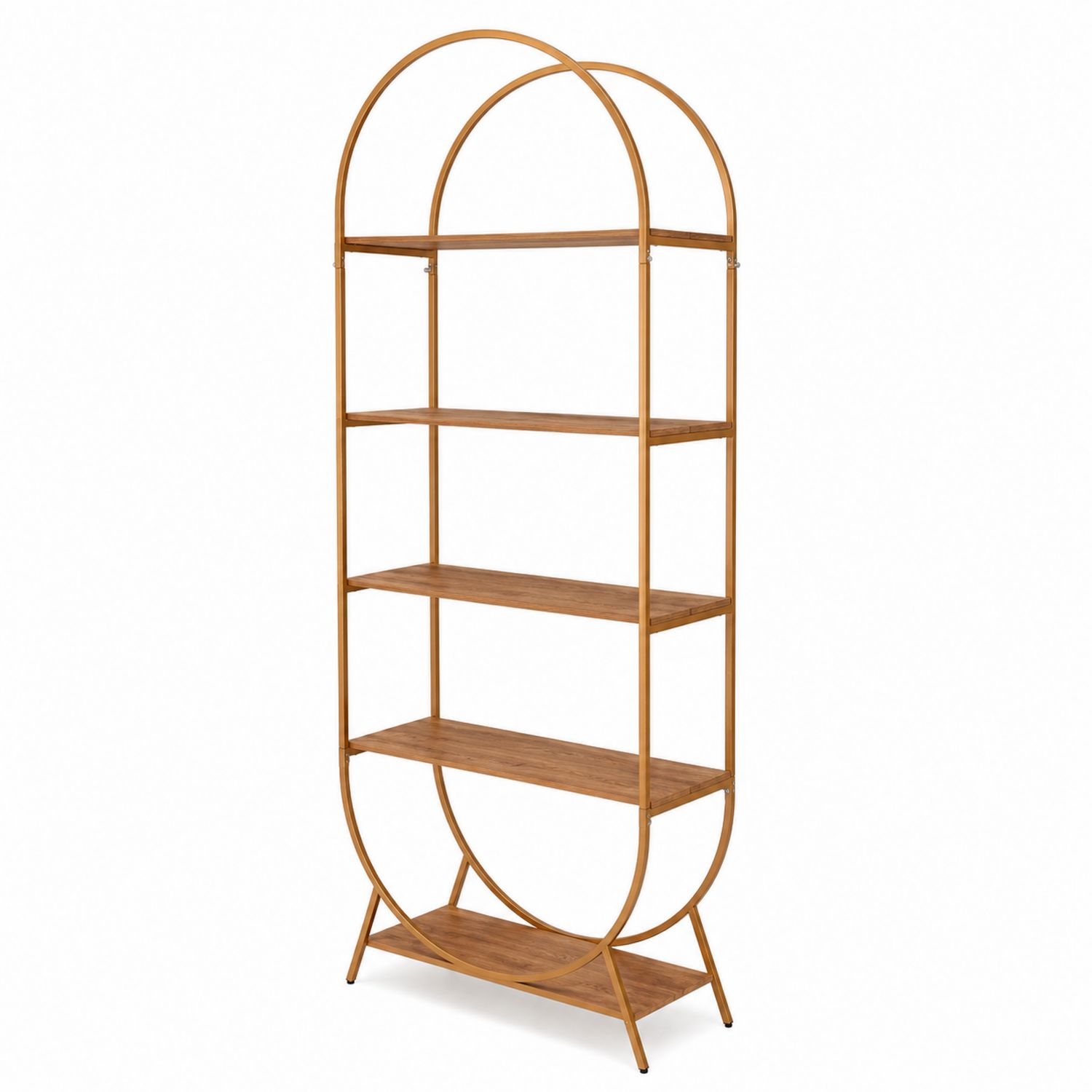 Regal aus Holz und Metall Braun 180cm x 80cm x 35cm