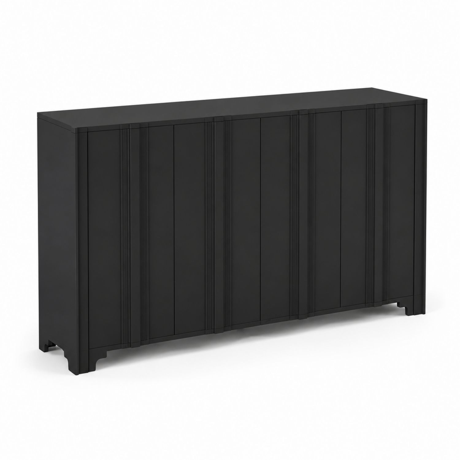 Sideboard rechteckig Holzwerkstoff Schwarz
