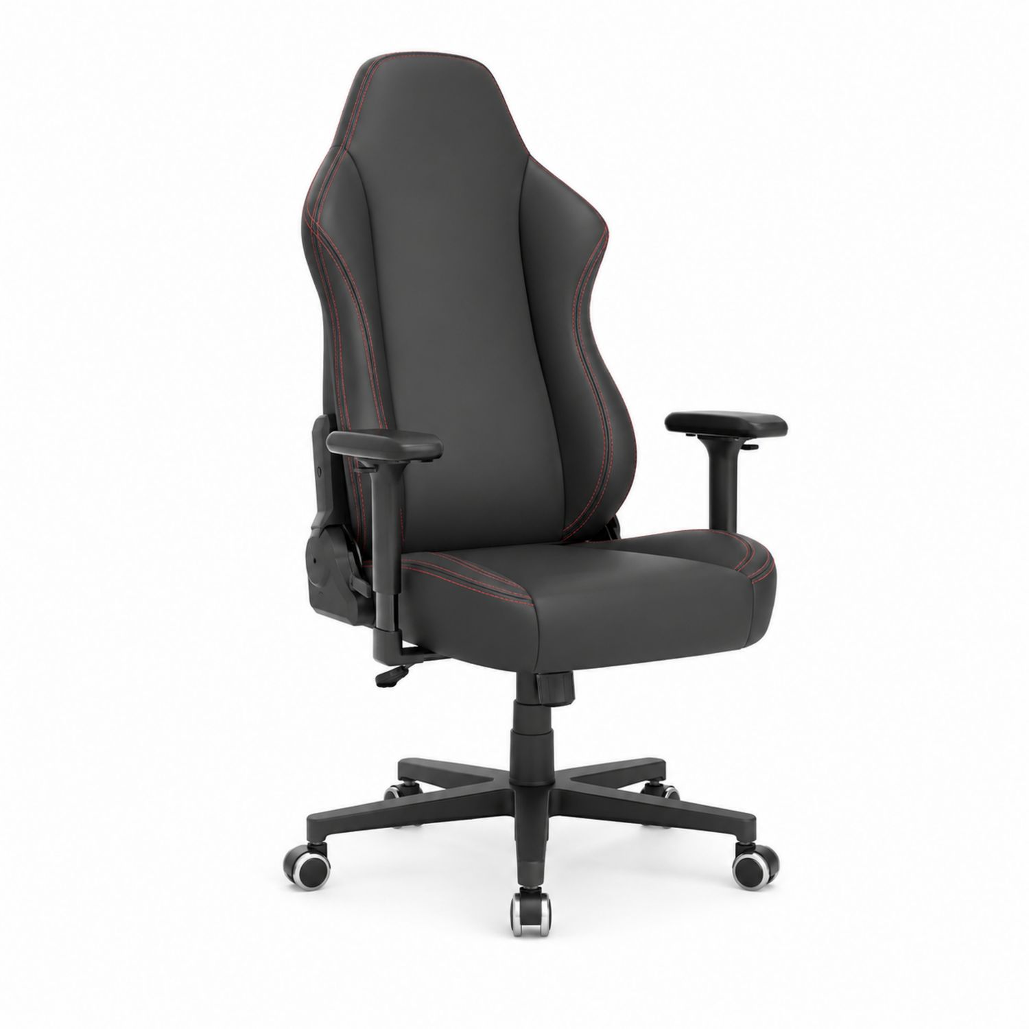Ergonomischer Stuhl aus PU-Leder Schwarz