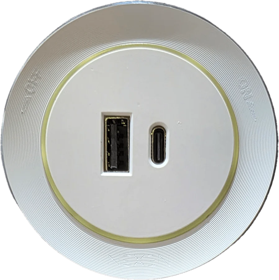 Nexen White USB Charger (Type A + C  25W)