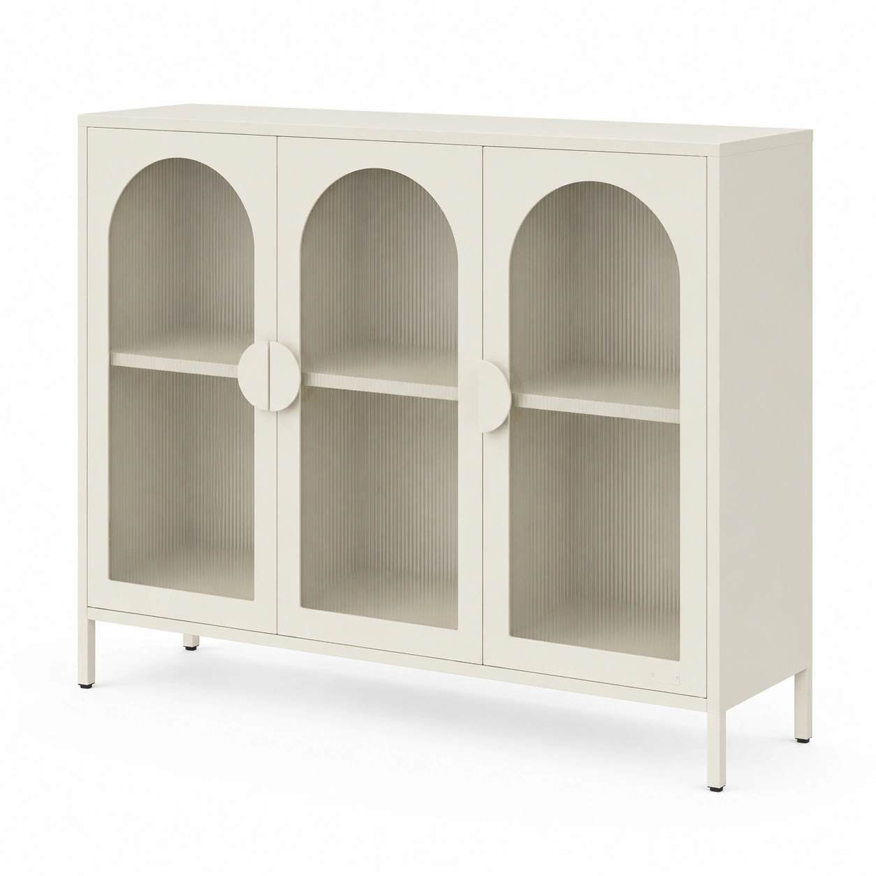 Aparador con puertas de vidrio-VemoraLiving