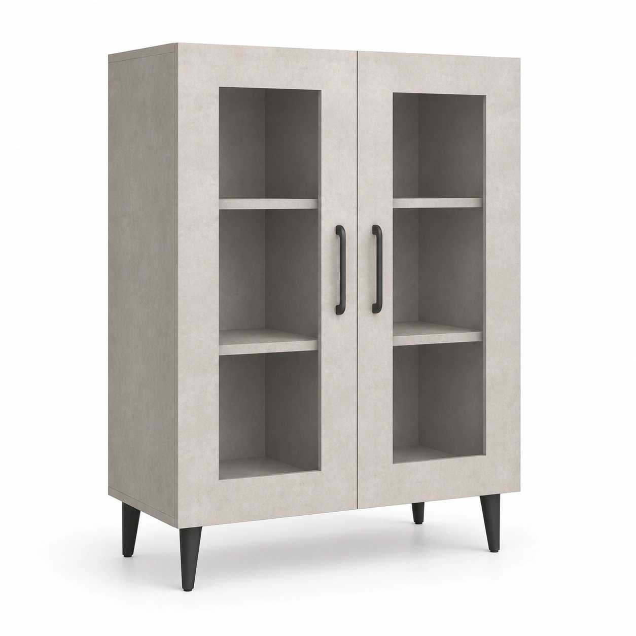 Vitrina con puertas y estantes-VemoraLiving