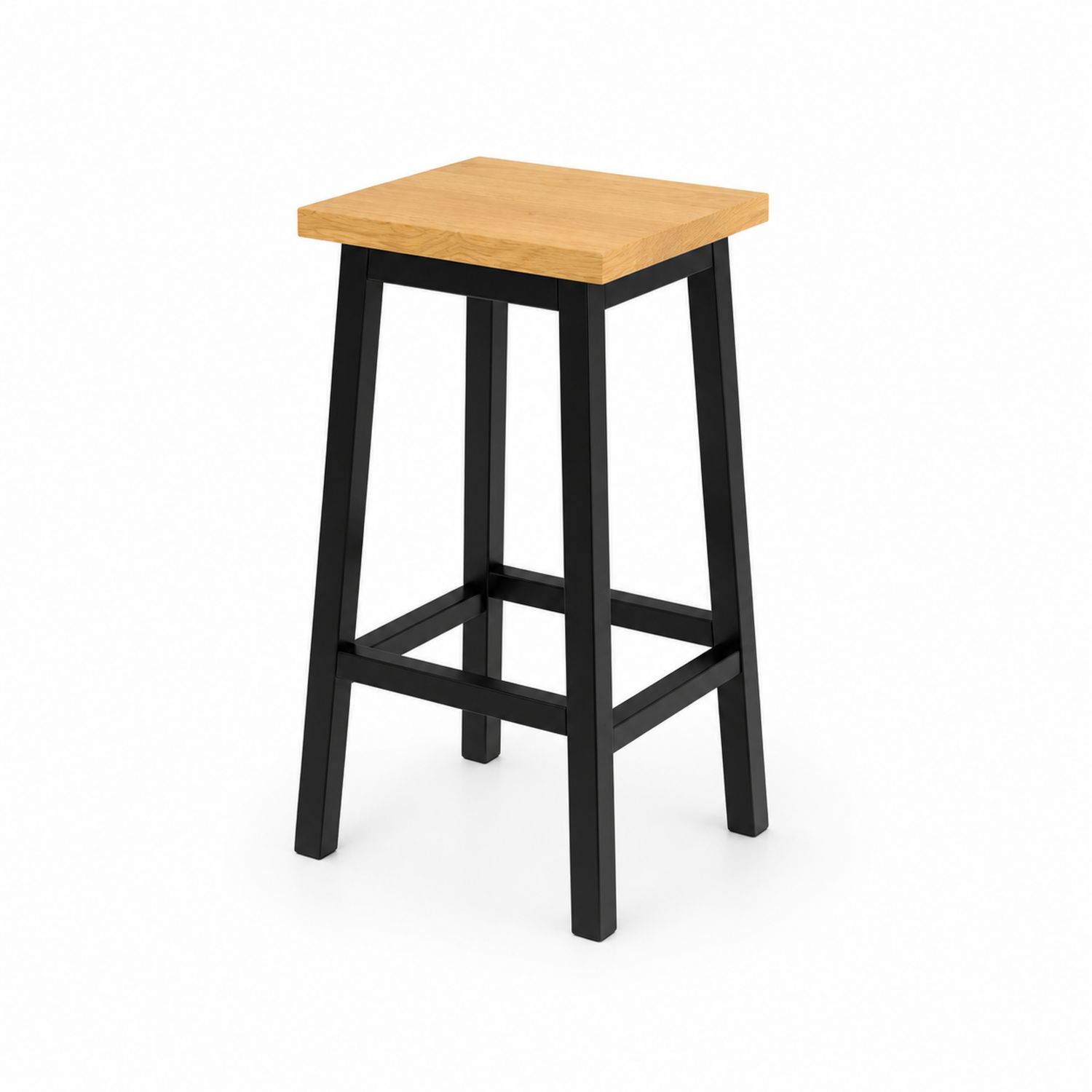 Barhocker aus Eichenholz und Metall 75cm-Sylverdonq
