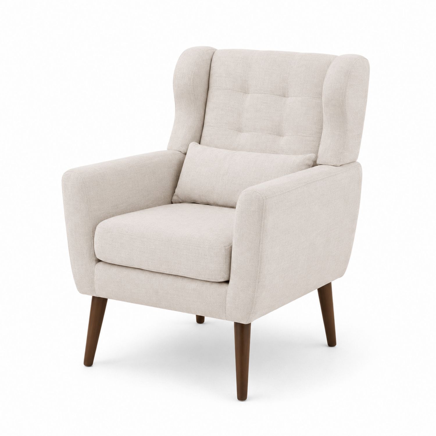 Sessel Polsterstuhl Stoff Beige-Sylverdonq