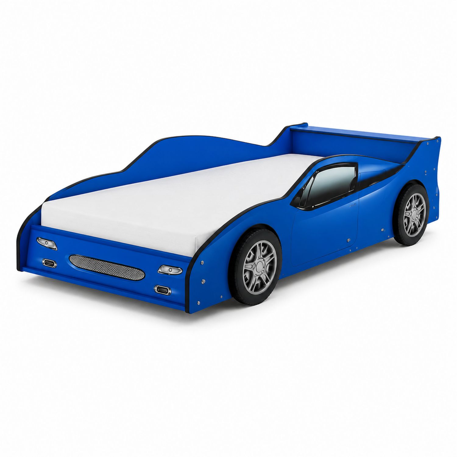 Auto Kinderbett Blau MDF mit Kunststoffteilen-Sylverdonq