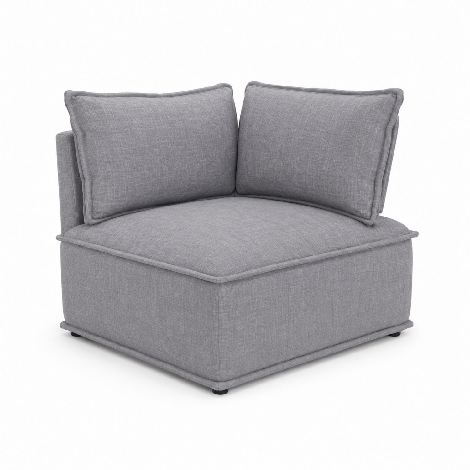 Ecksofa Modul 90x90 cm Grau Leinen-Sylverdonq