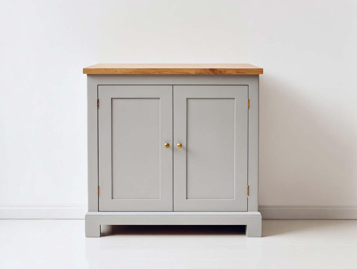 Credenza - legno-MDF-metallo - 108x40x82 cm - grigio chiaro-rovere naturale-oro - nordico-Tavomohome