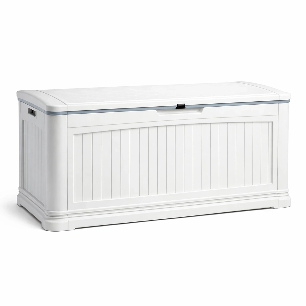 Contenitore in plastica bianca 120x45x60 cm-LUXEDREAMSPACE