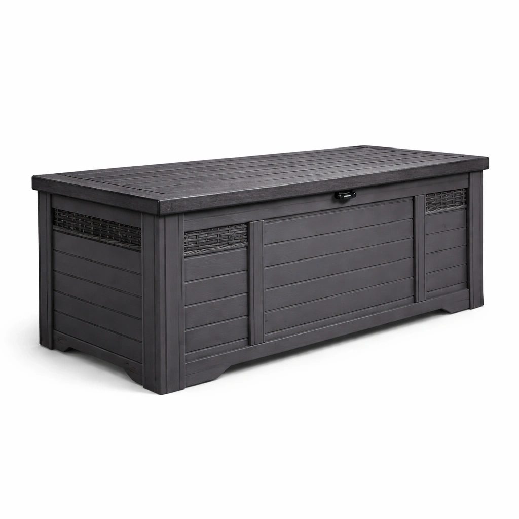 Contenitore da esterno in plastica antracite 120x60x50 cm-LUXEDREAMSPACE
