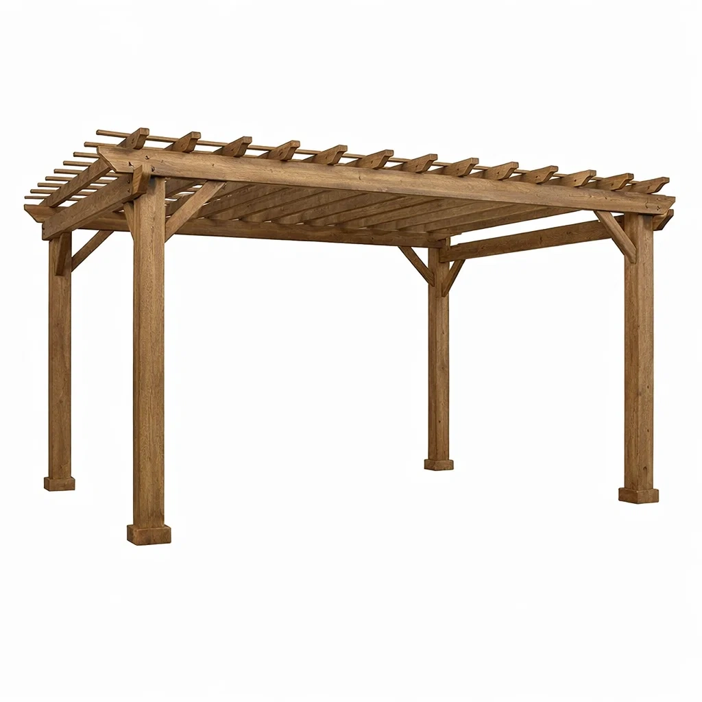 Pergola in legno massello da esterno 300x400x250 cm-LUXEDREAMSPACE