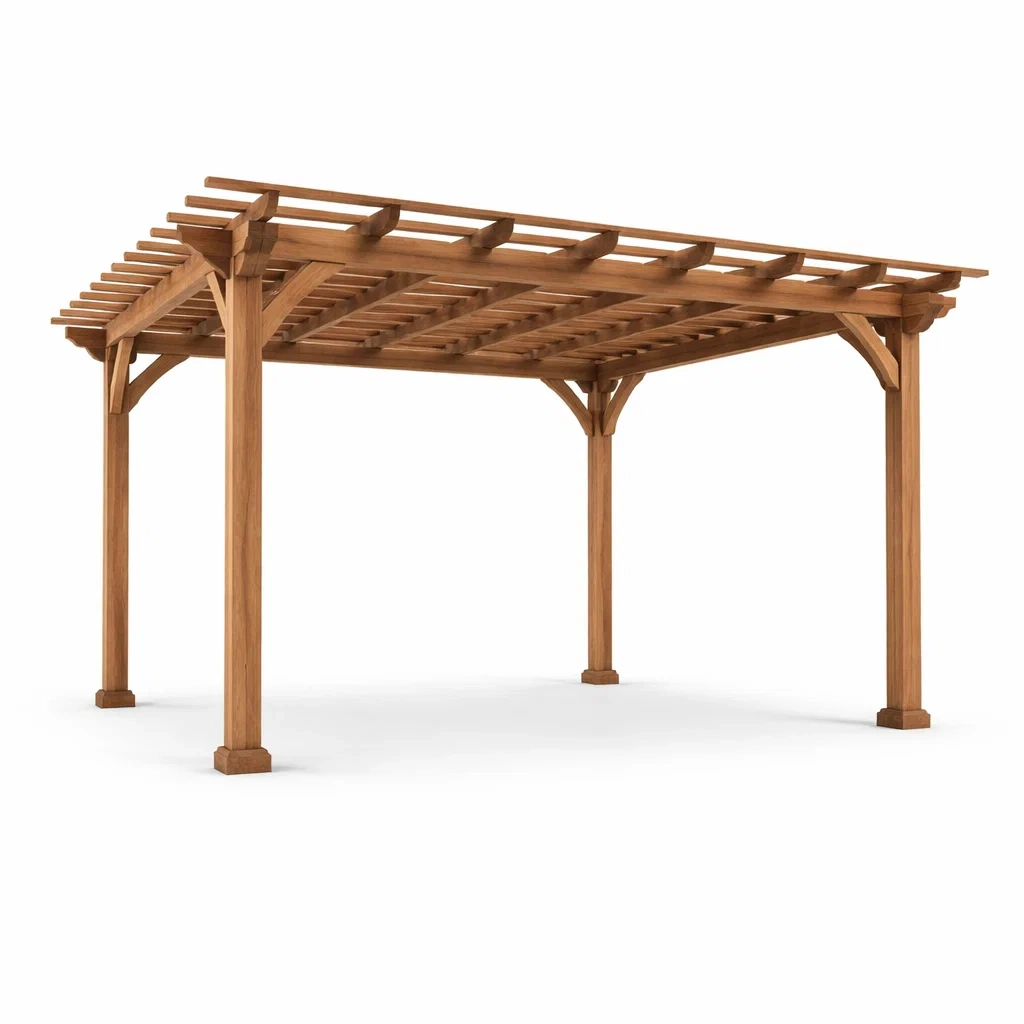 Pergola in legno di teak 300x400x230 cm marrone-LUXEDREAMSPACE