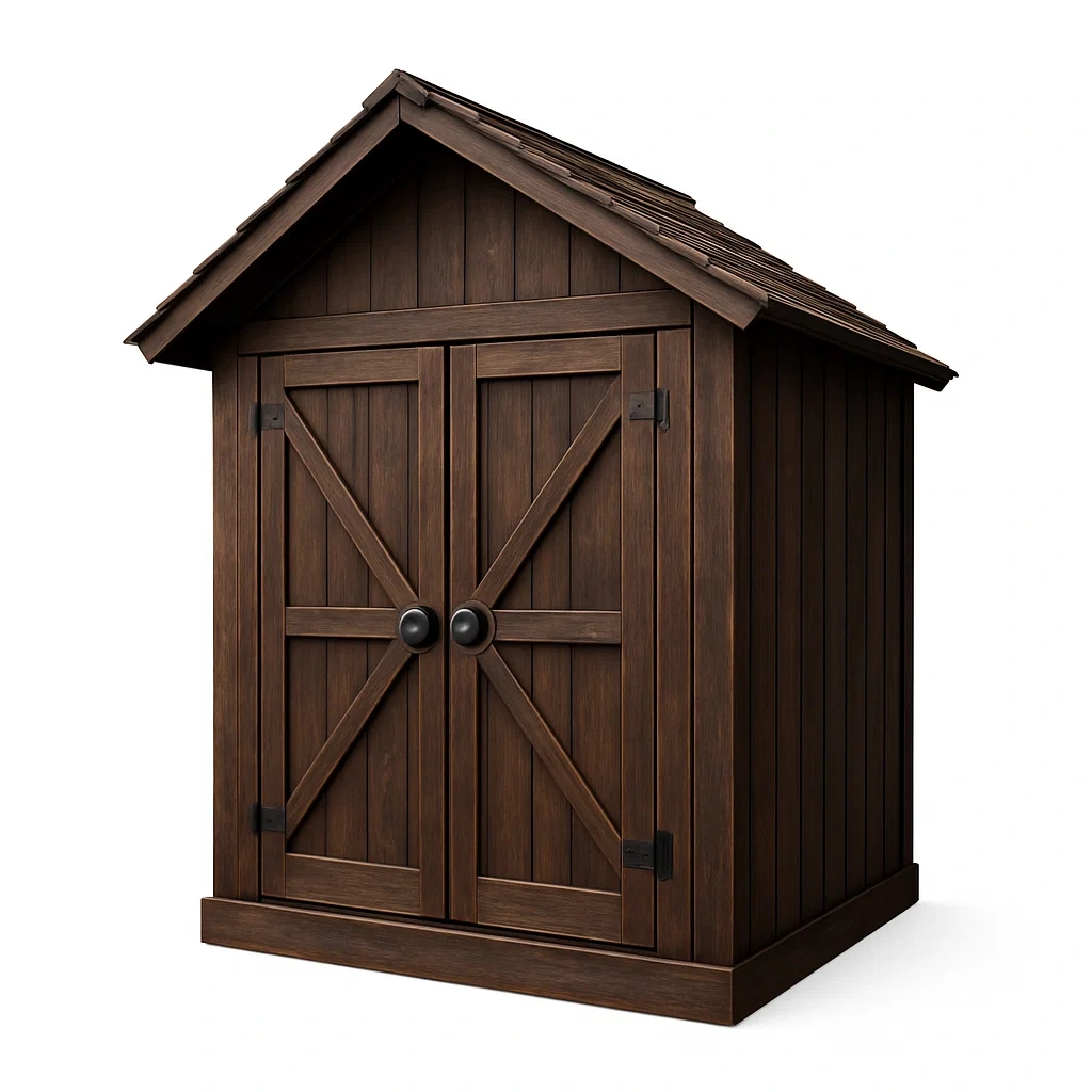Capanno in Legno con Doppie Porte-ELEGANTHOMEOASIS