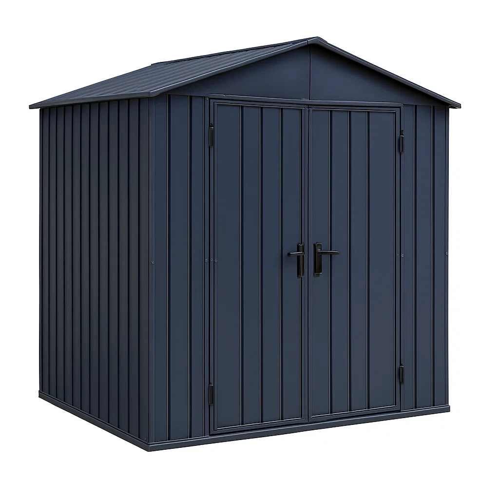 Capanno da Giardino in Acciaio 213x127x185 cm-ELEGANTHOMEOASIS