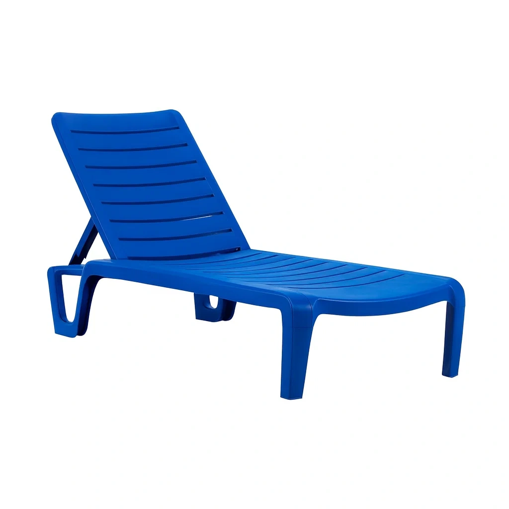 Sdraio Regolabile in Plastica Blu per Esterno-ELEGANTHOMEOASIS