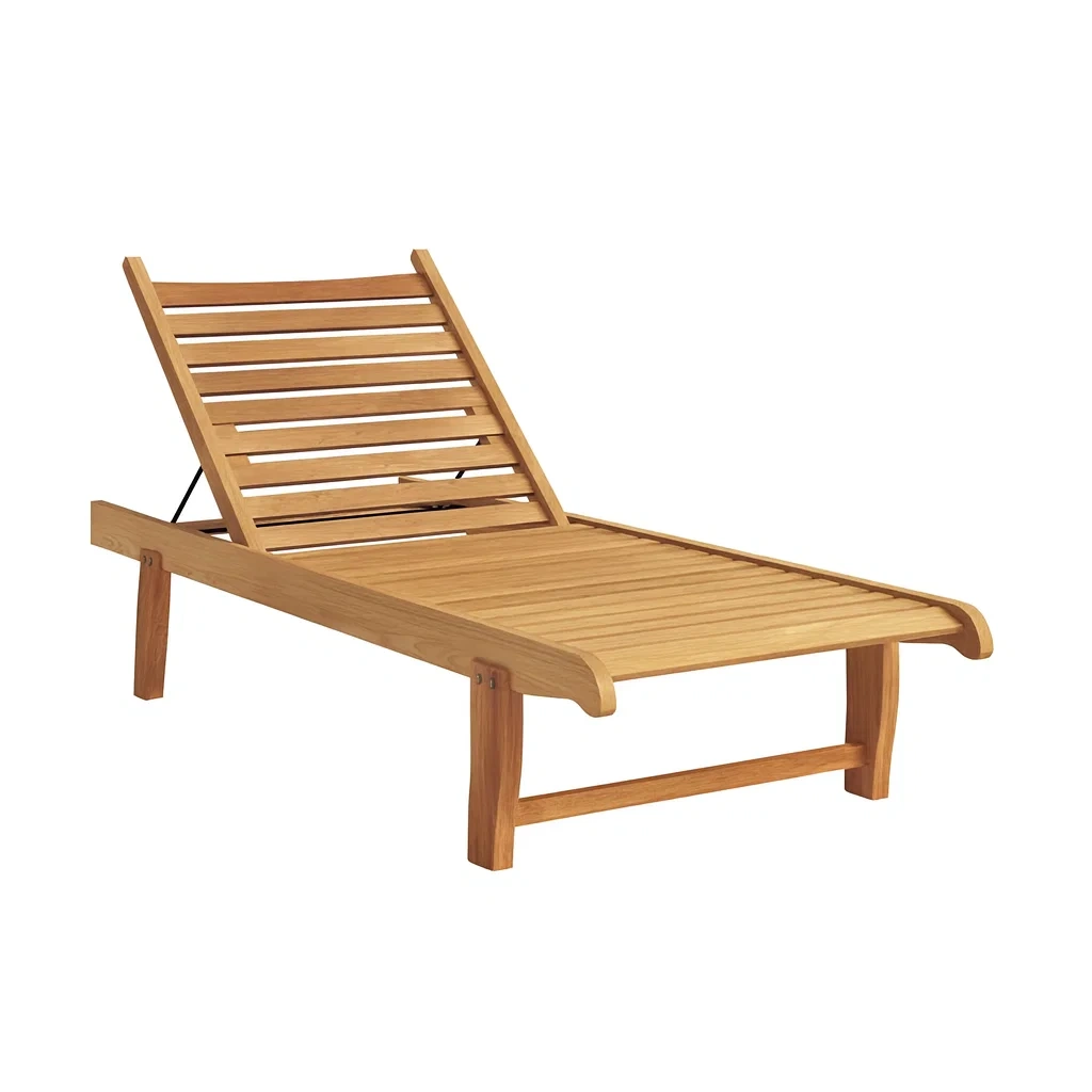 Sdraio da Giardino in Legno di Teak Regolabile-ELEGANTHOMEOASIS