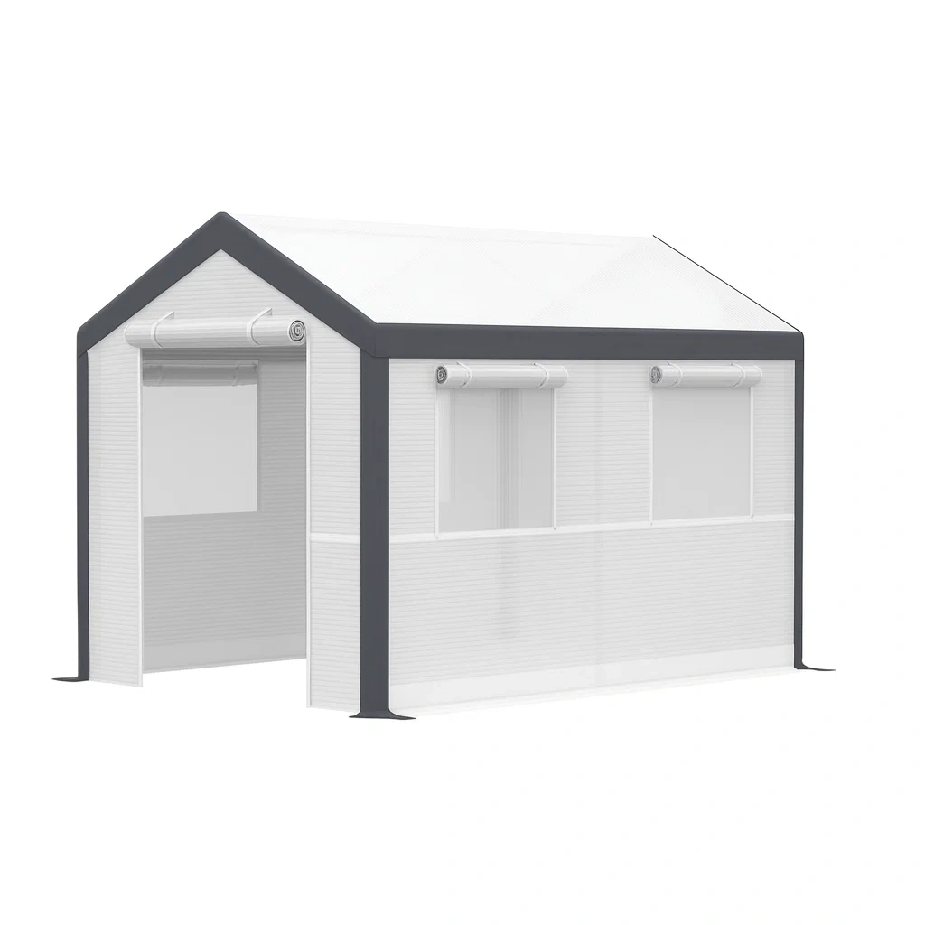Serra per Giardino in Alluminio e Policarbonato 250x185x209 cm-ELEGANTHOMEOASIS