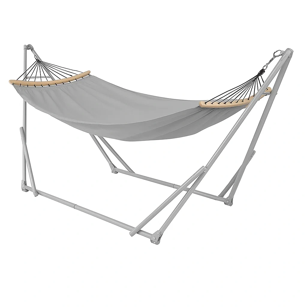 Amaca con Telaio in Acciaio Grigio 200 cm-ELEGANTHOMEOASIS