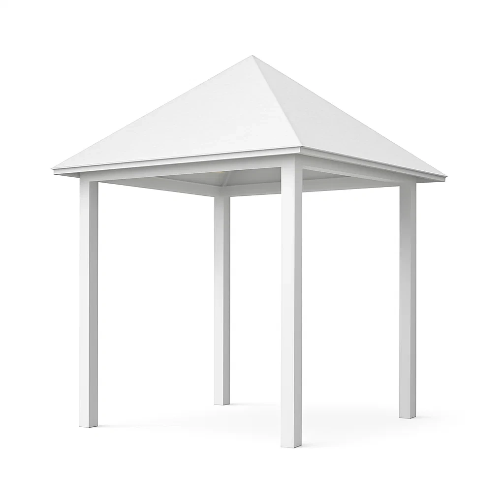 Gazebo in Alluminio e Poliestere Bianco 300x300x300 cm-ELEGANTHOMEOASIS