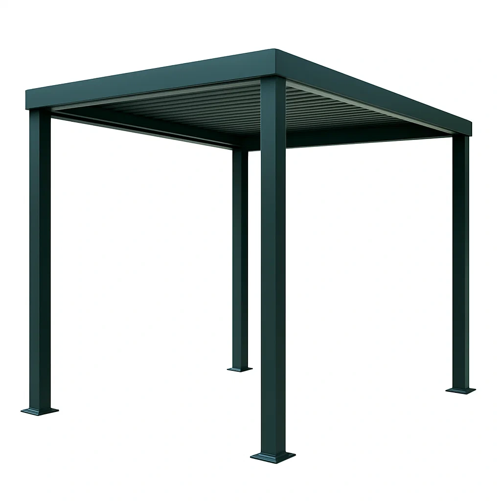 Pergolato in Metallo 3x3 m Verde-ELEGANTHOMEOASIS