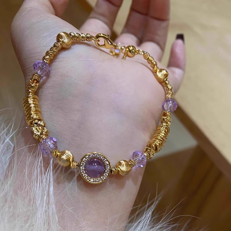 Brățară spiralată cu mărgele din piatră naturală, aliaj placat cu aur, brățară reglabilă multistrat, cadou unisex cu talisman norocos.