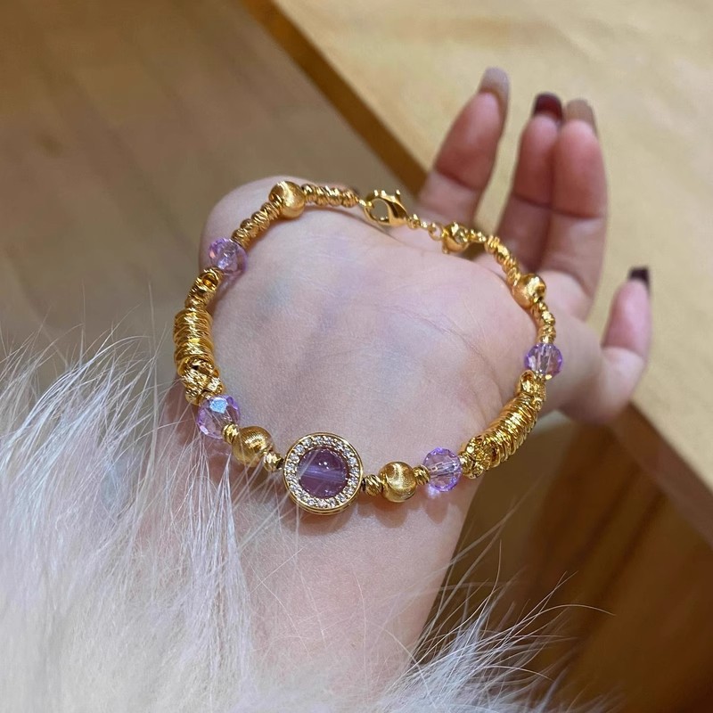 Brățară spiralată cu mărgele din piatră naturală, aliaj placat cu aur, brățară reglabilă multistrat, cadou unisex cu talisman norocos.