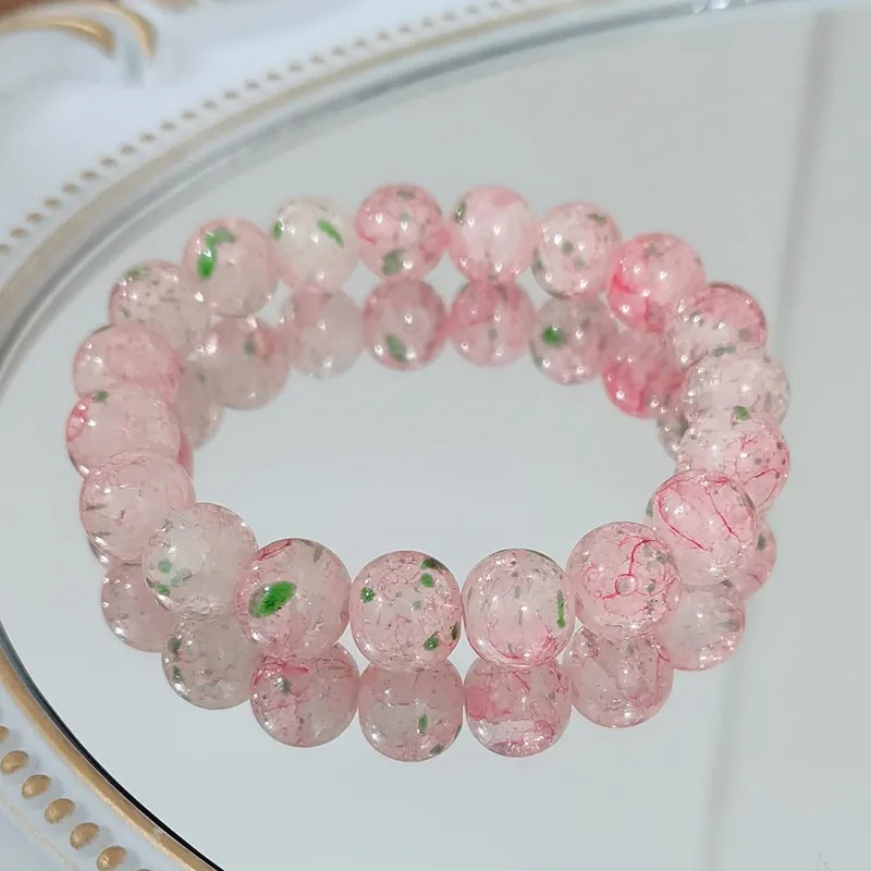 Ridică-ți stilul cu această brățară vintage inspirată de Chanel! Mărgele texturate „crăpate” uimitoare!-Maria Jewelry