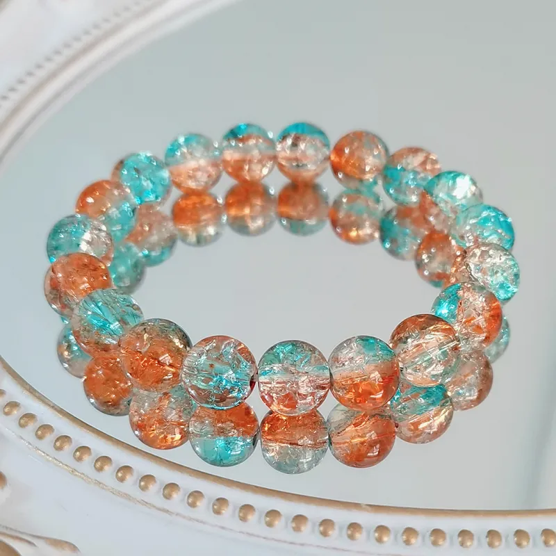 Ridică-ți stilul cu această brățară vintage inspirată de Chanel! Mărgele texturate „crăpate” uimitoare!-Maria Jewelry