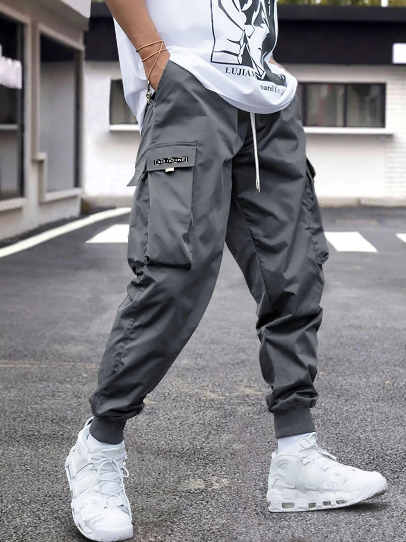 Men's Cargo Pants with Drawstring Waist - Summer Ready