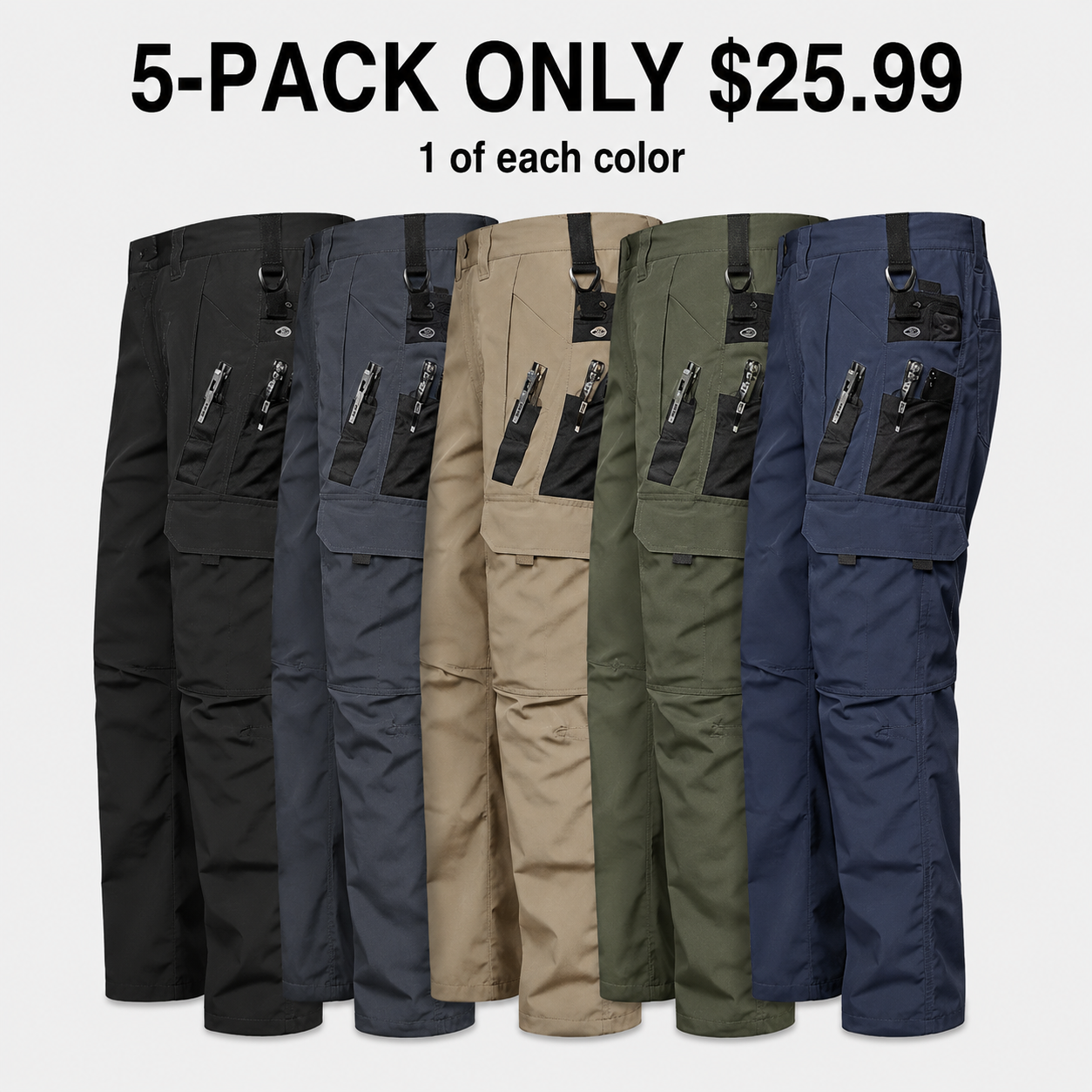 Men's Waterproof Tactical Cargo Pants with Multi-Pockets