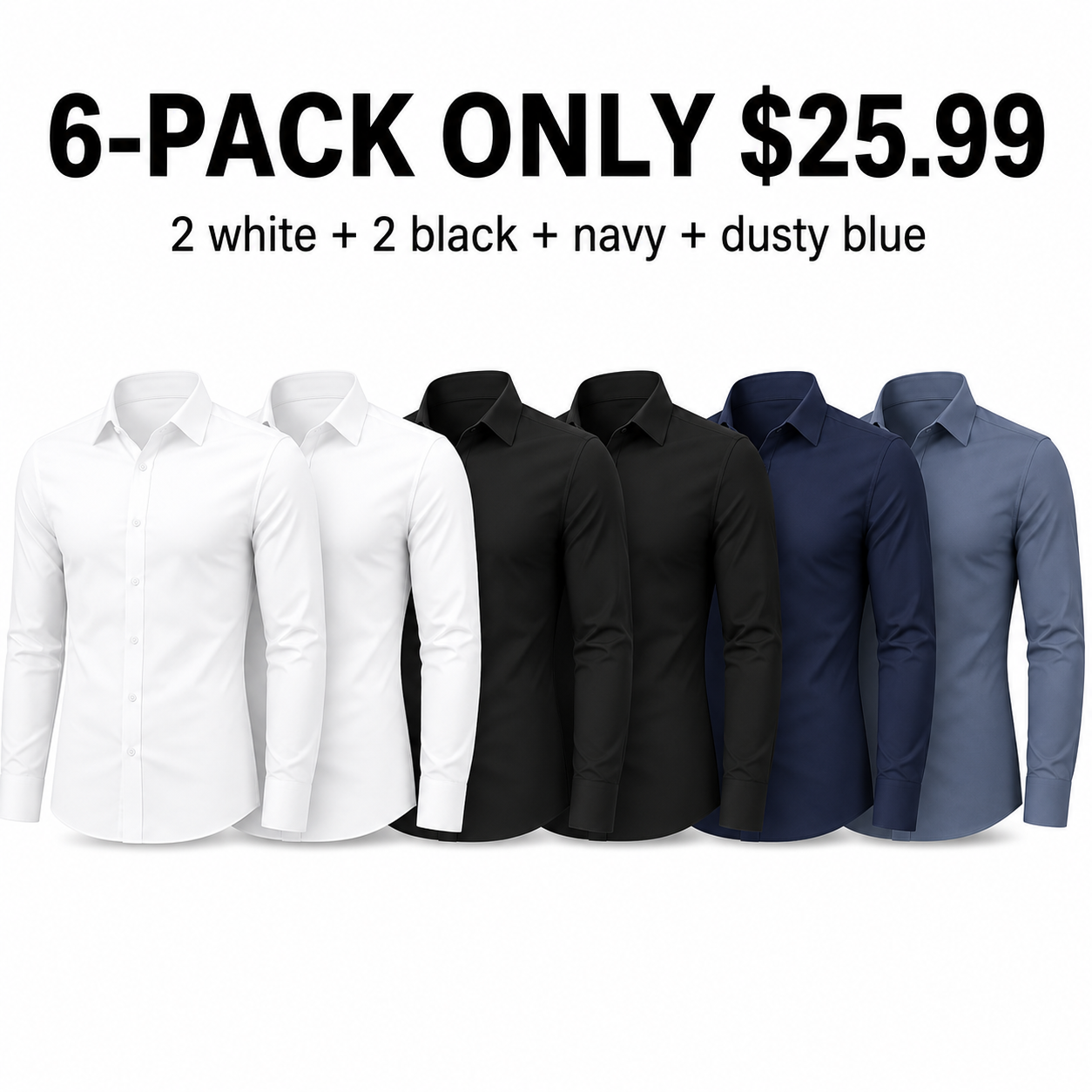 Alimens&Gentle Slim Fit Stretch Dress Shirt - Wrinkle Free