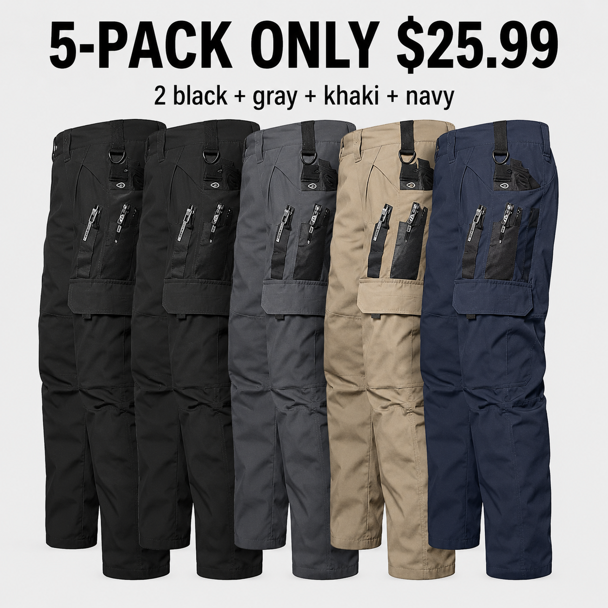 Men's Waterproof Tactical Cargo Pants with Multi-Pockets