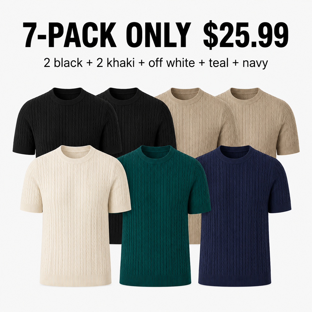 Summer Clothes Men's Plain Round Neck Stretchy Knit Cable Knit Top, Slim Casual Crew Neck Knitwear for Spring & Summer, Menswear for Daily Wear, National Day Clothing