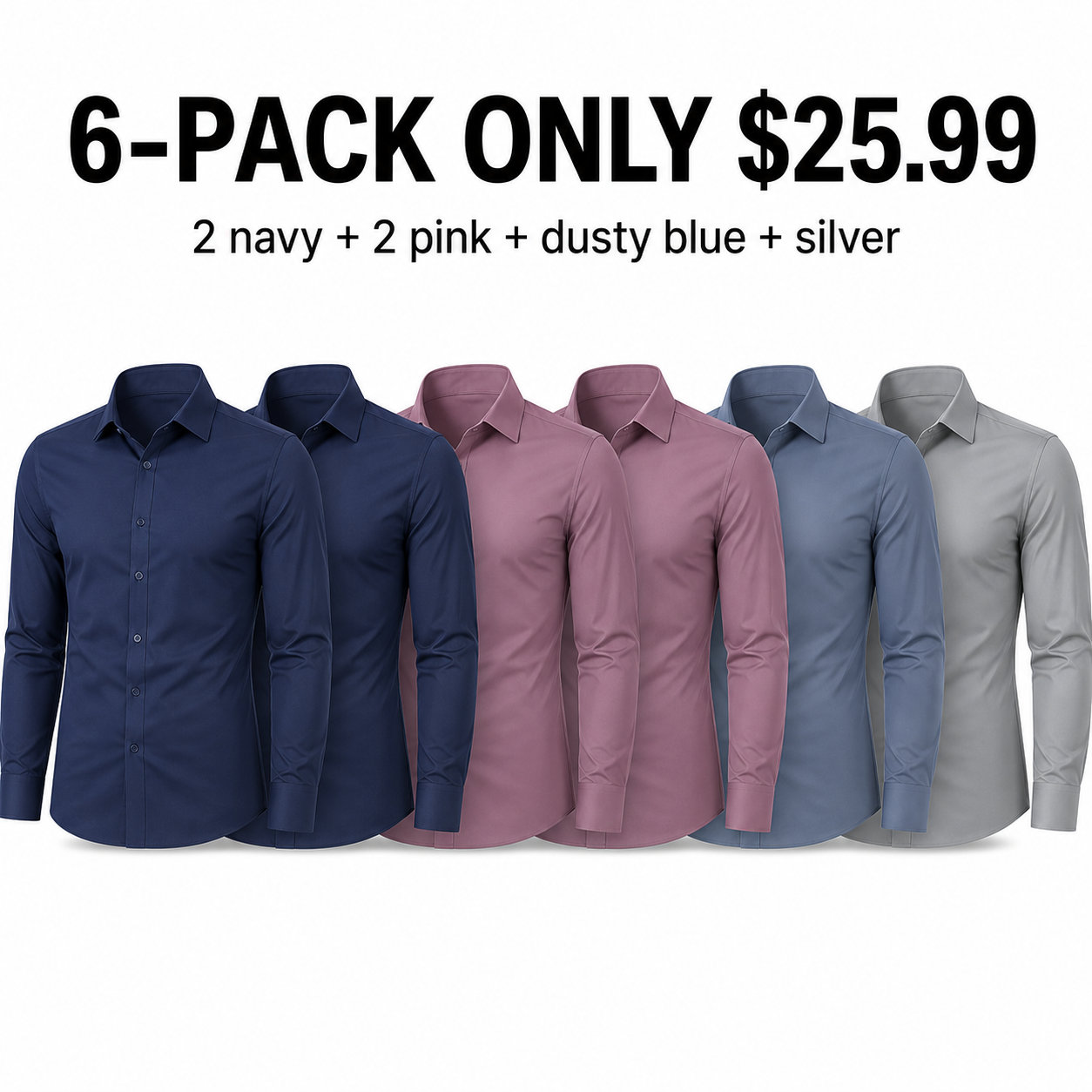 Alimens&Gentle Slim Fit Stretch Dress Shirt - Wrinkle Free