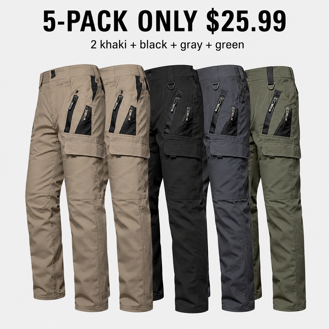 Men's Waterproof Tactical Cargo Pants with Multi-Pockets