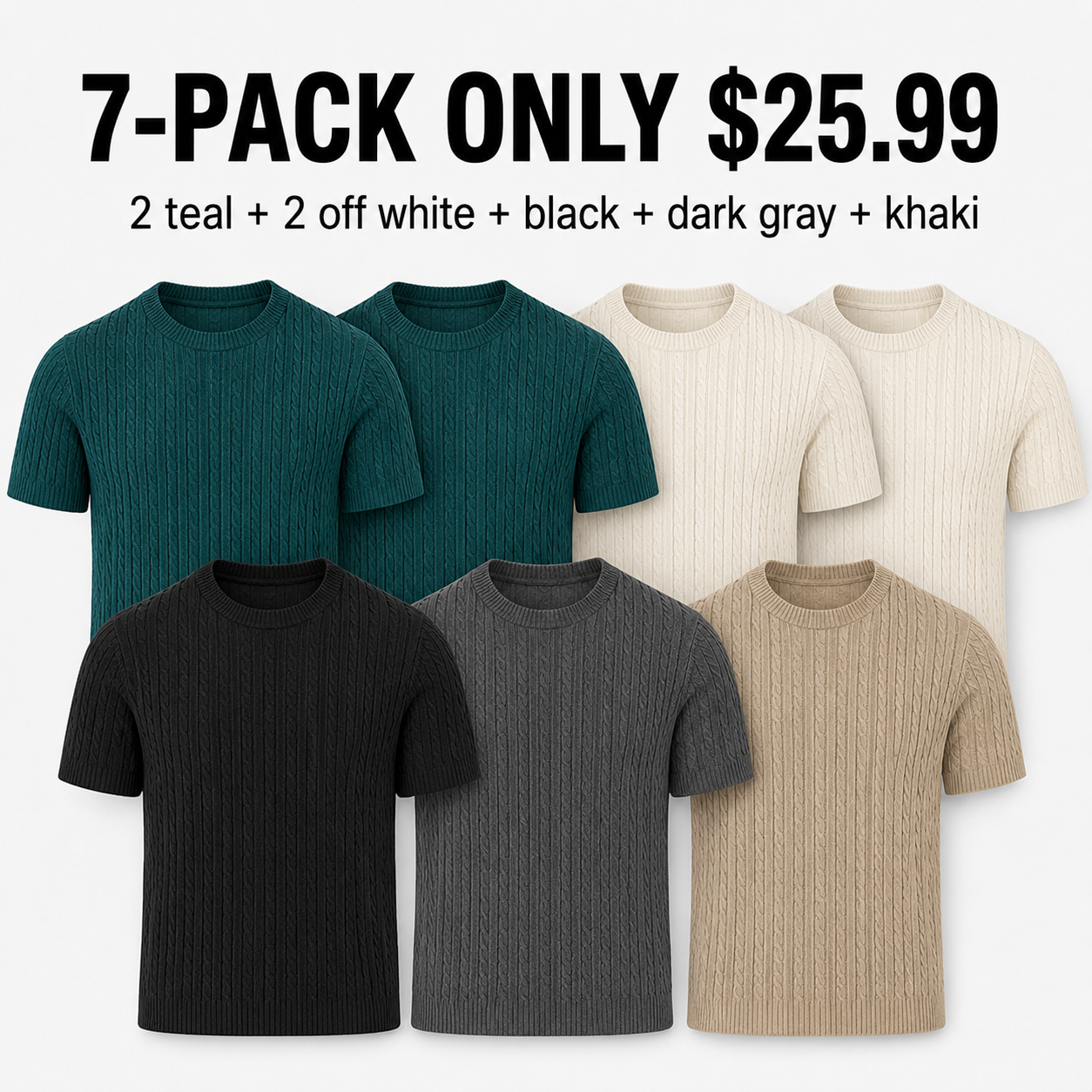 Summer Clothes Men's Plain Round Neck Stretchy Knit Cable Knit Top, Slim Casual Crew Neck Knitwear for Spring & Summer, Menswear for Daily Wear, National Day Clothing