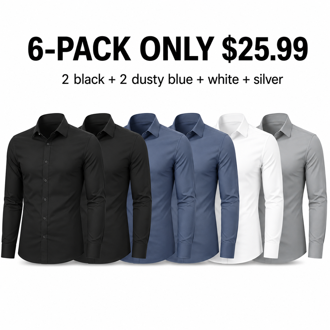 Alimens&Gentle Slim Fit Stretch Dress Shirt - Wrinkle Free