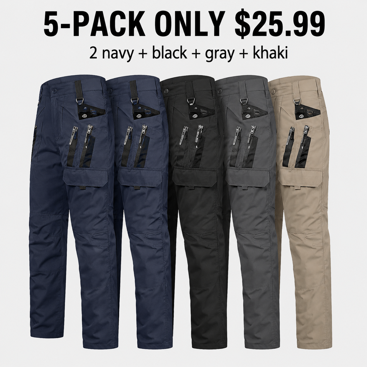 Men's Waterproof Tactical Cargo Pants with Multi-Pockets