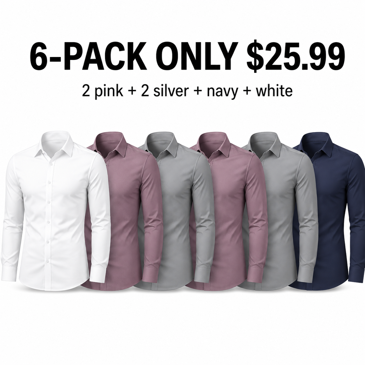 Alimens&Gentle Slim Fit Stretch Dress Shirt - Wrinkle Free