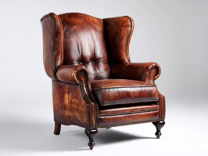 Fauteuil-Cuir-Bois-88x93x112 cm-Marron cognac-Classique-Coraidecor