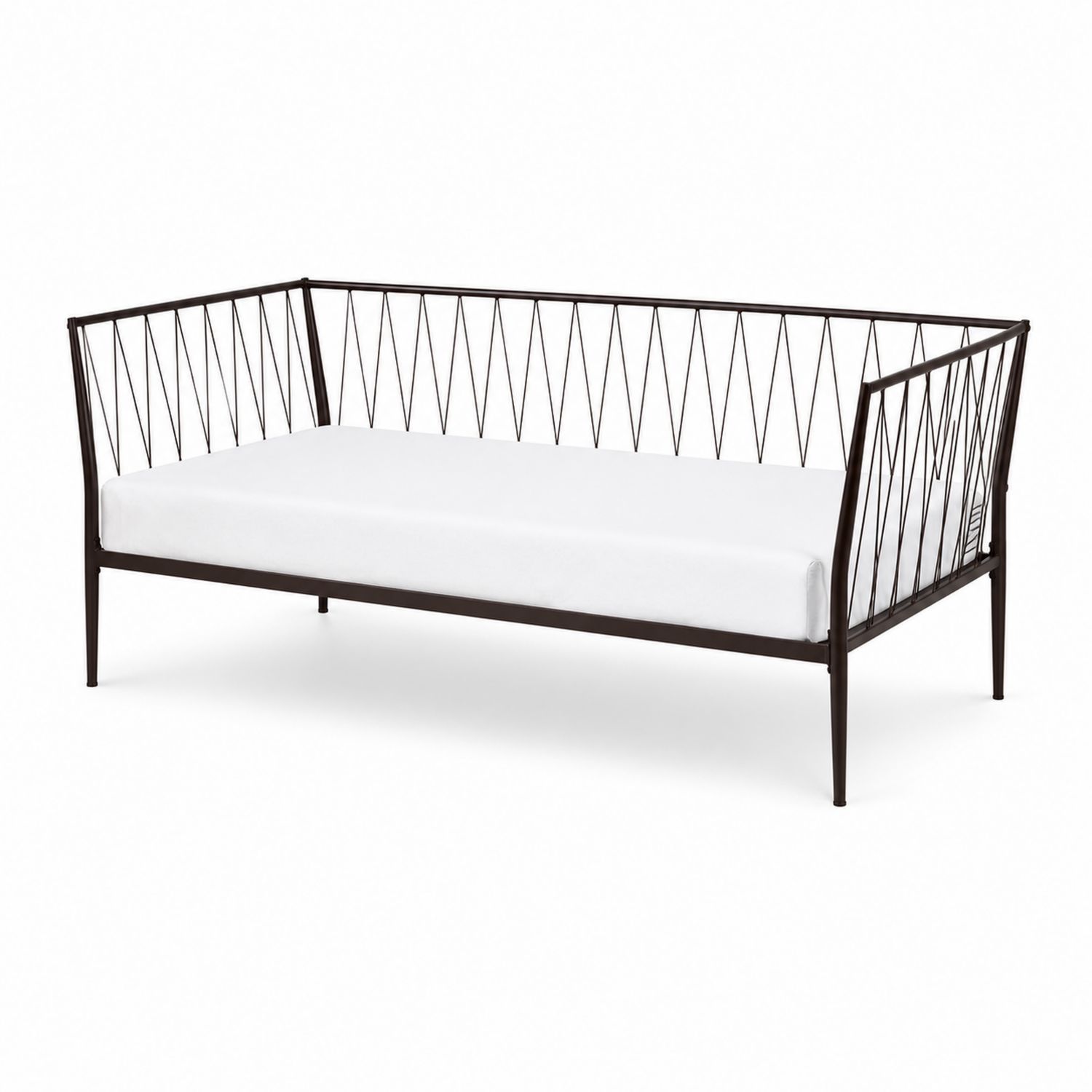 Metall Bettsofa Schwarz 202x95x92 cm