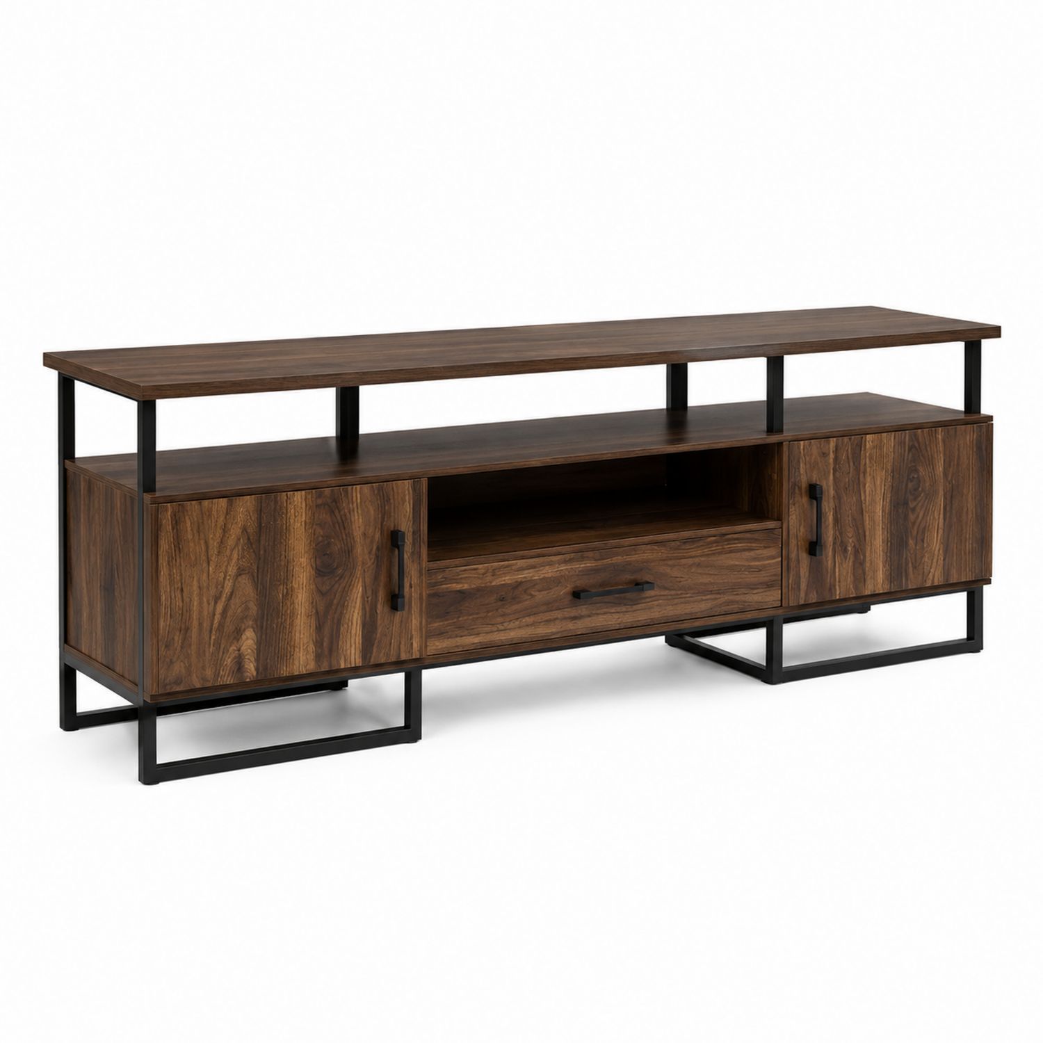 TV-Schrank aus Holzoptik und Metall 150x40x60cm