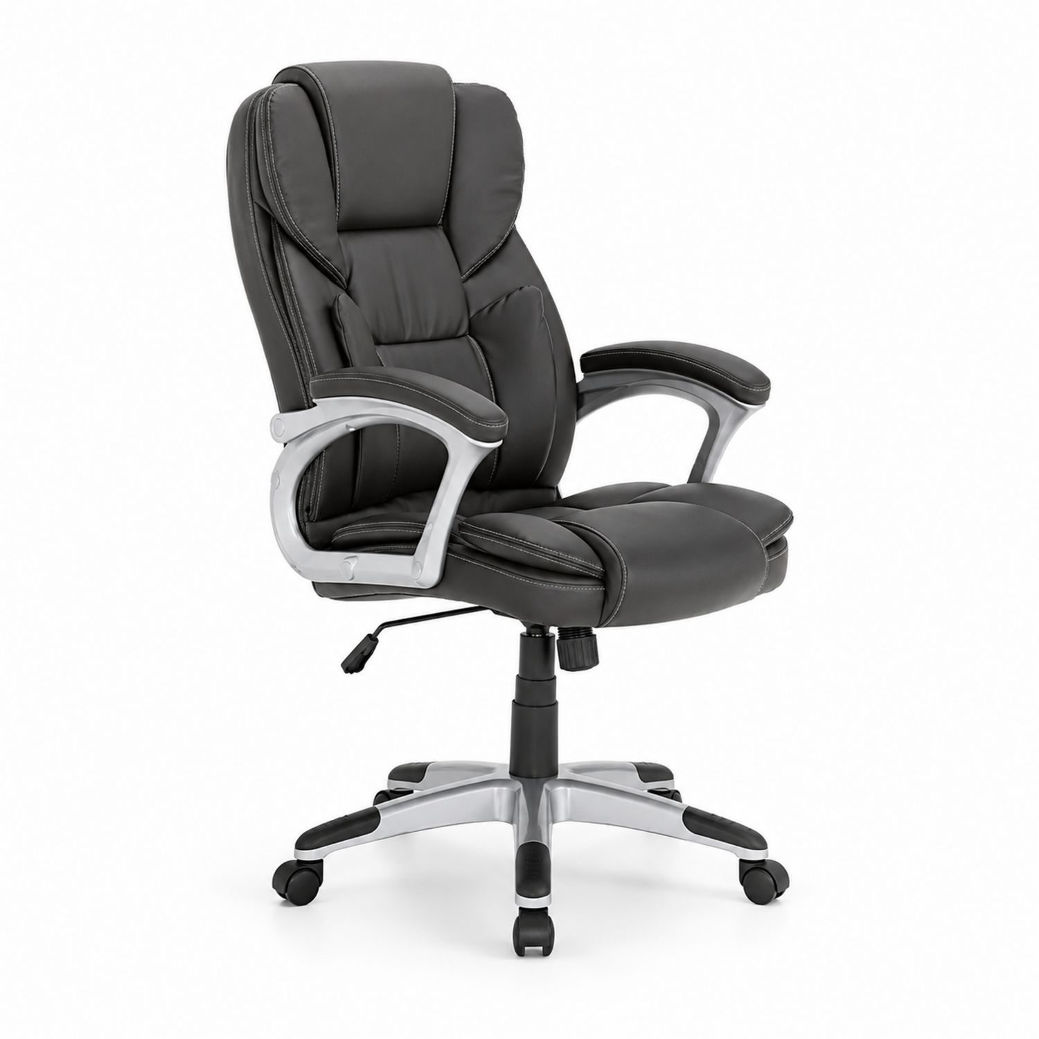 Schreibtischstuhl Ergonomisch Höhenverstellbar mit Armlehnen Schwarz