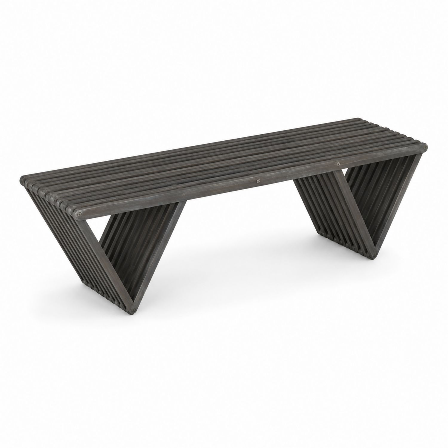 Sitzbank Eukalyptusholz Grau 160 cm