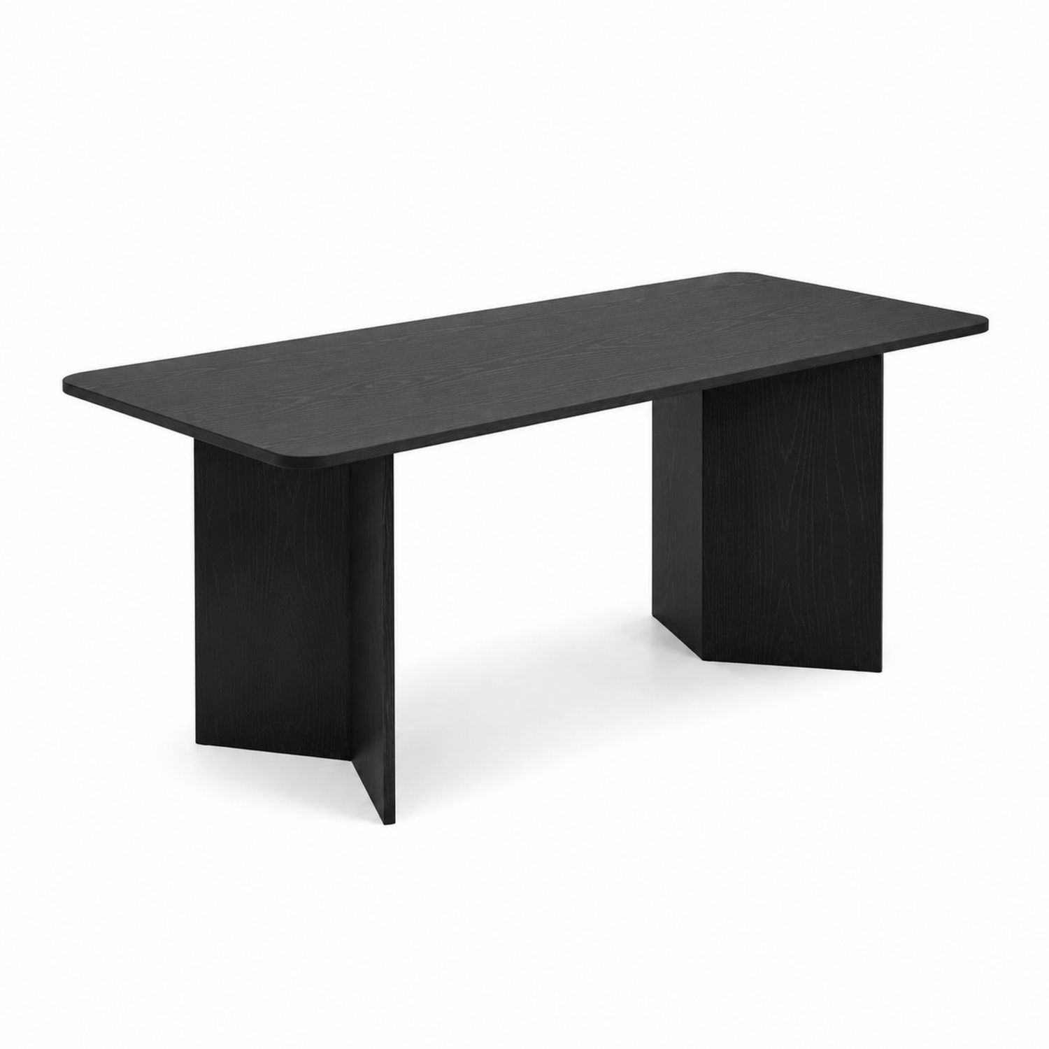 Rechteckiger Esstisch aus MDF-Holz Schwarz