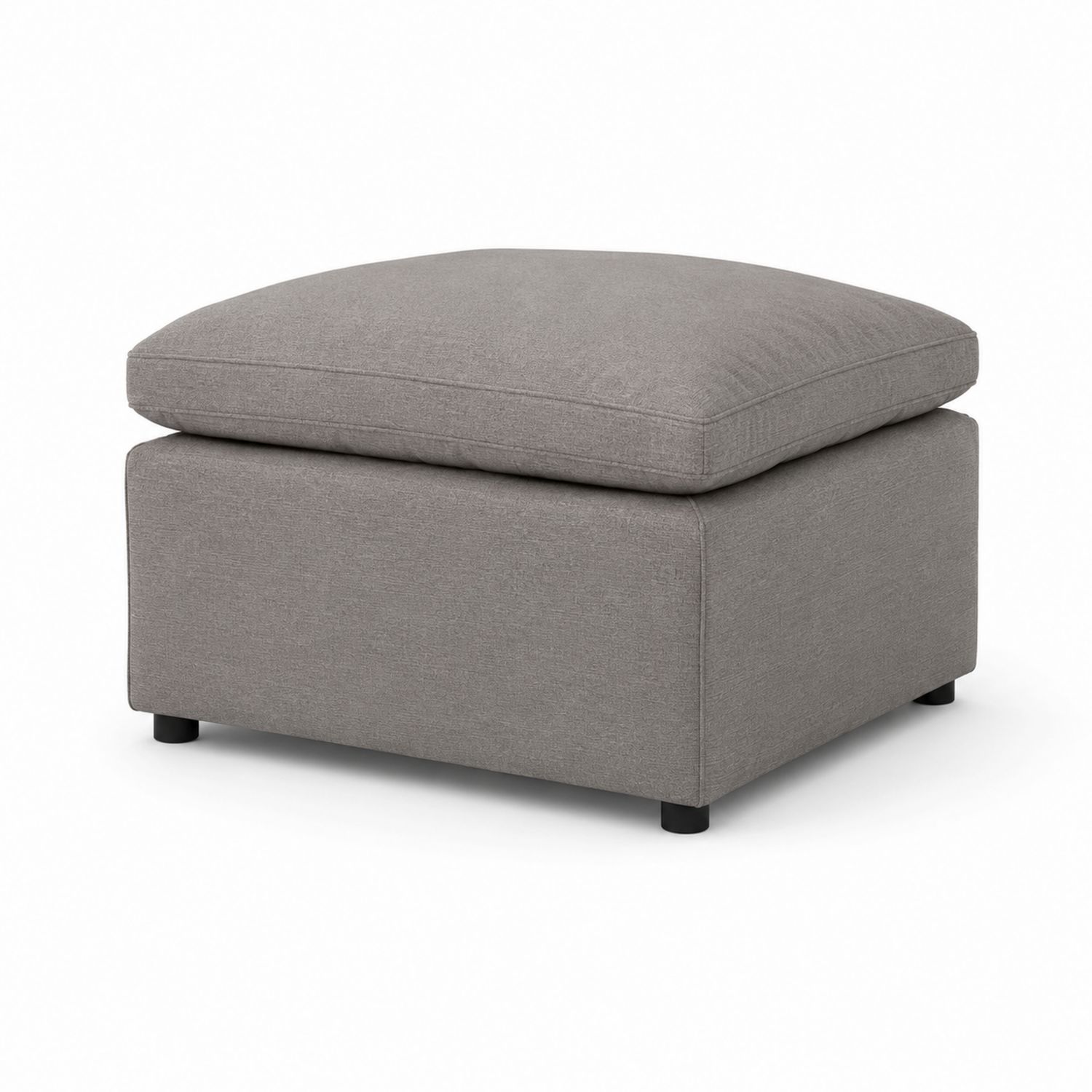 Quadratischer Hocker 80x80cm Stoff Grau