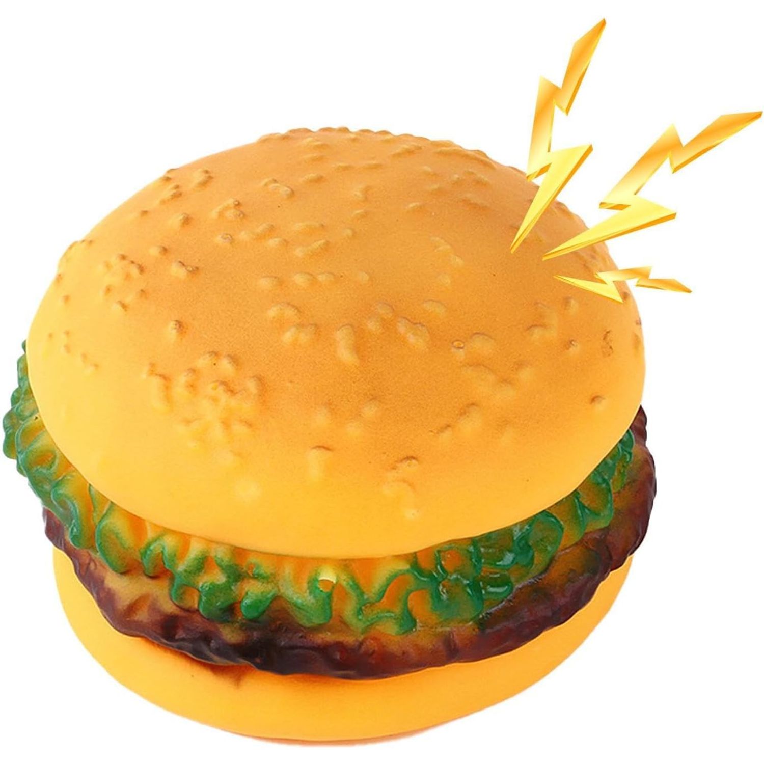 Galepromot 2 Pcs Bite-Resistant Dog Toys Squeaky Chewing Toys Tooth Cleaning Dog Supplies, Golden Retriever Teddy Pets, etc, Dog Training, Sofa Damage Prevention, Hamburger Pet Toys, Dog Squeak Toys