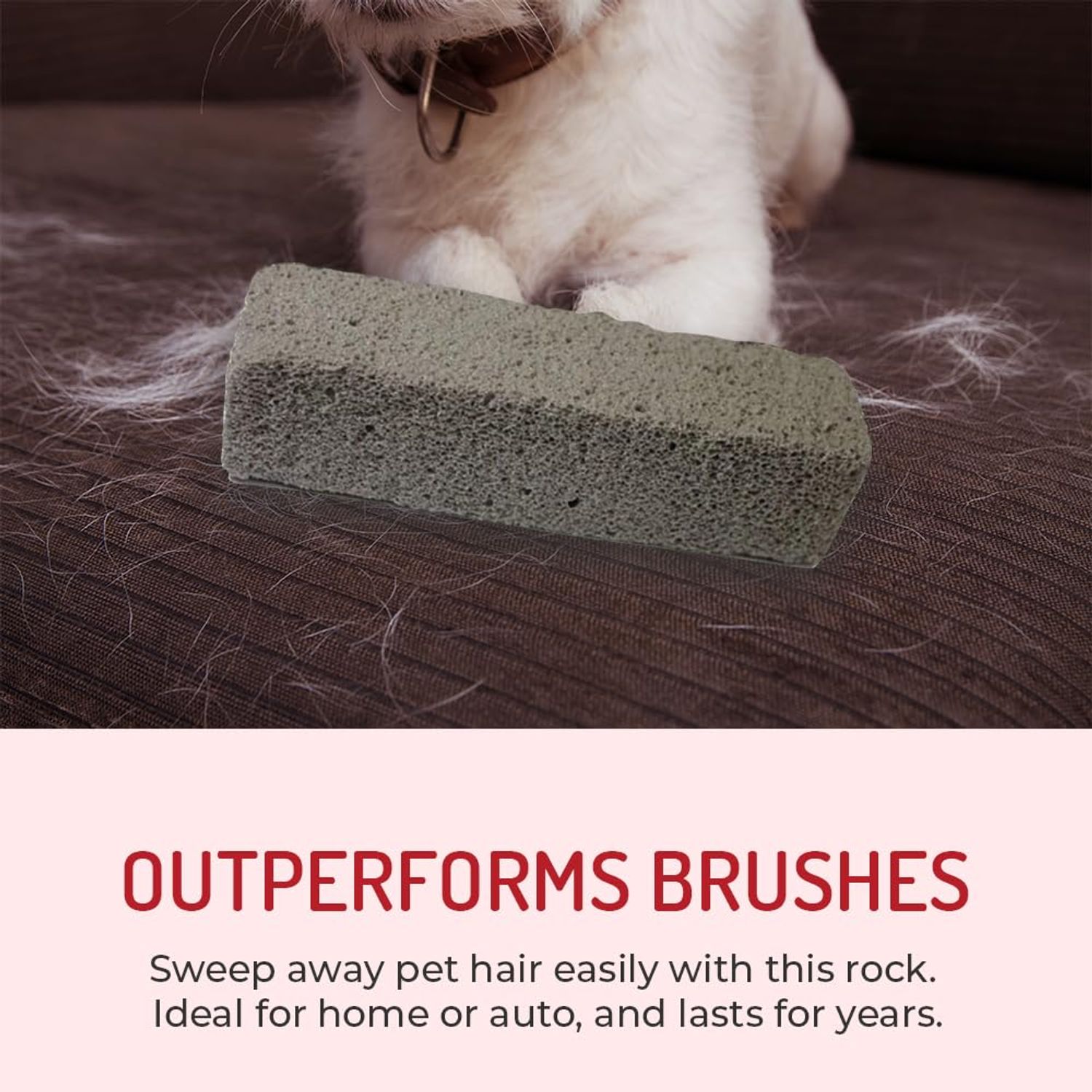 Discount Car Care Products Pet Hair Remover Rock Removes Dog Hair or Cat Hair Quick, Easy & Efficient from Carpet & Upholstery (3 Pack)