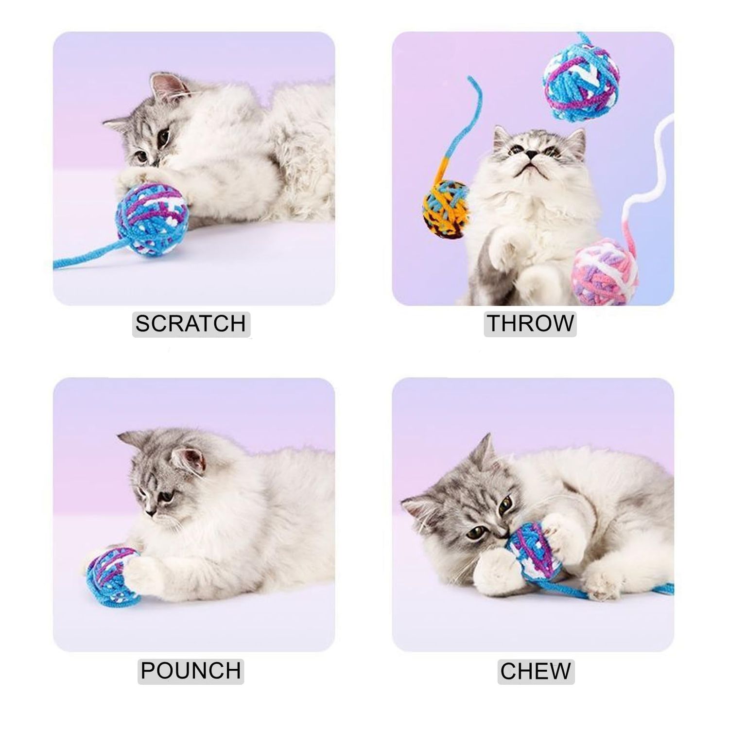 VisGoxia Ferret Toys Interactive Ball Toy for Indoor Cats Dogs Aggressive Chewers