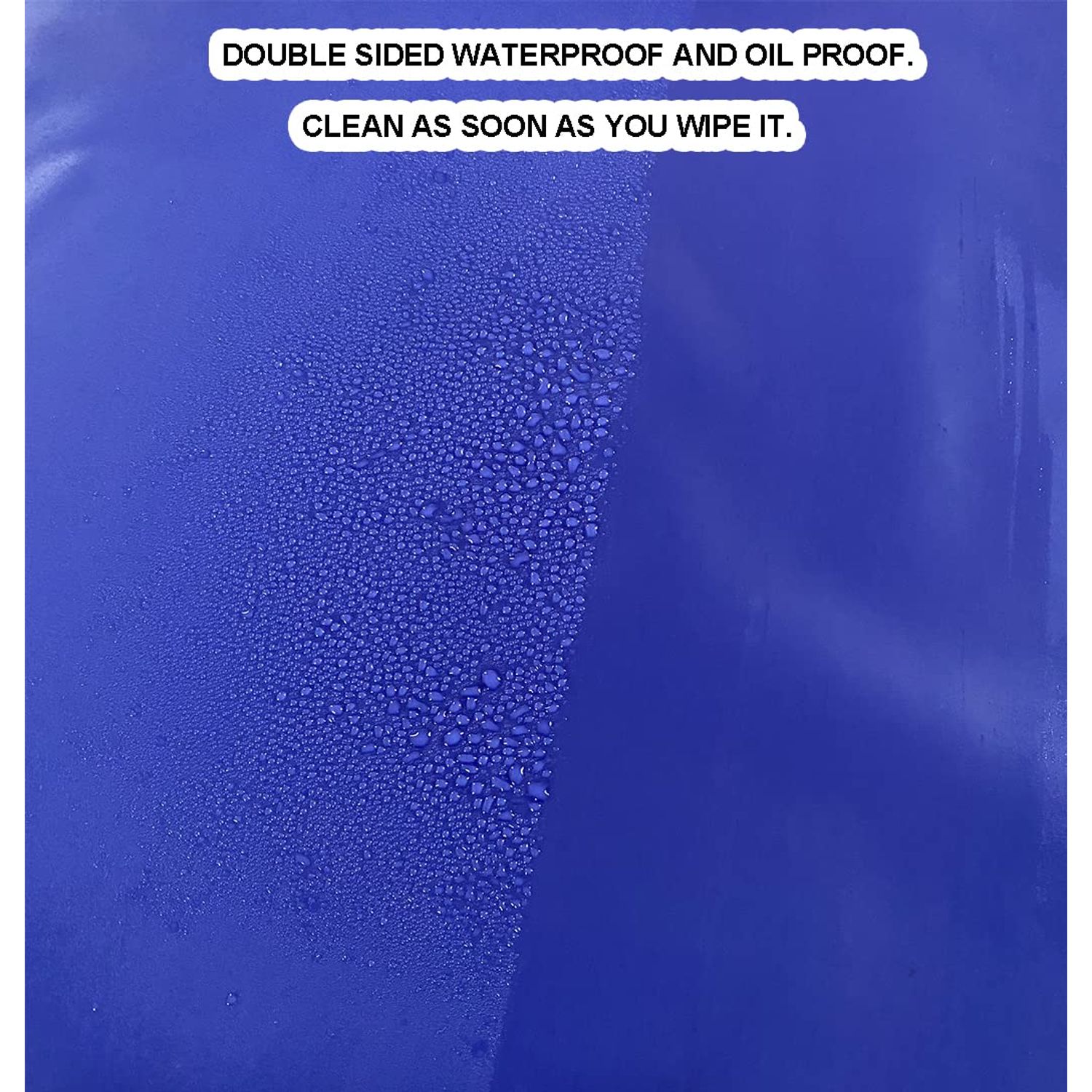 ETBOL Chemical Resistant Vinyl Apron - Blue Plus Size Unisex PVC Aprons for Dishwashing,Dog Grooming,Gardening,Fish Cleaning,Lab Work