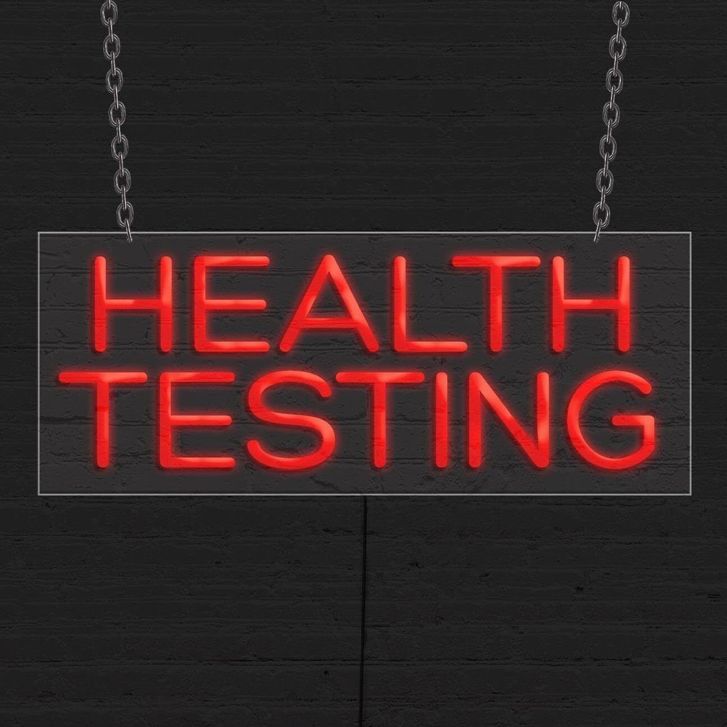 Health Testing Neon Sign for Retail Display | LED Flex Neon | 30"W x 12"H x 1"D